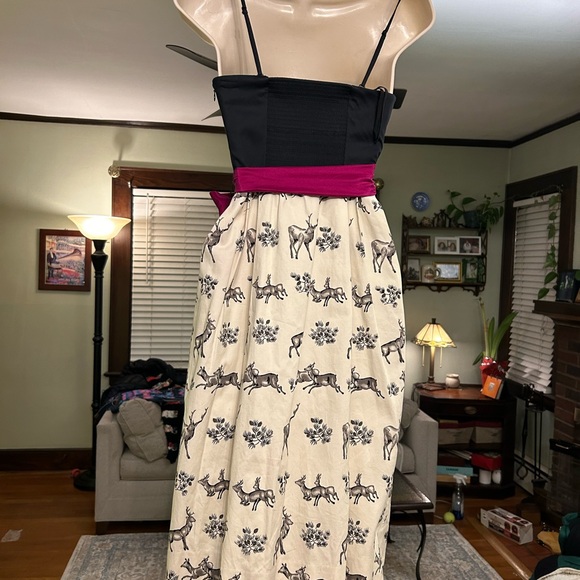 Beautiful Reindeer Print Anthropologie dress - Picture 9 of 16